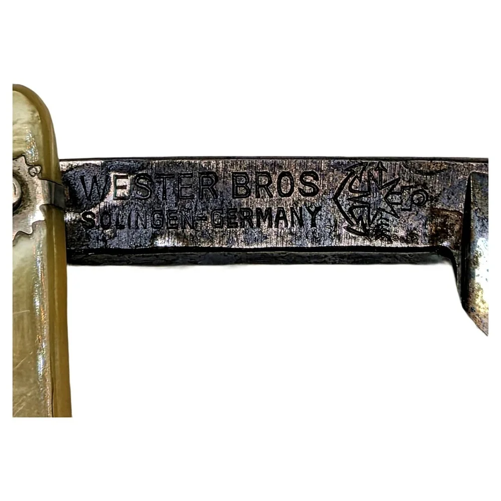 Wester Bros Steel King Solingen Straight Razor Henckels Box Celluloid Germany